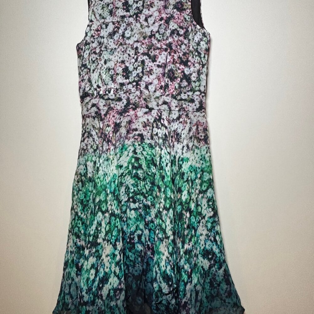 FRENCH CONNECTION Floral Sleeveless Flowy Print Dress Multicolor EUC Size 6
